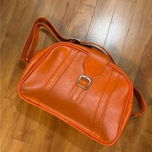 Vintage Orange Leather Bag